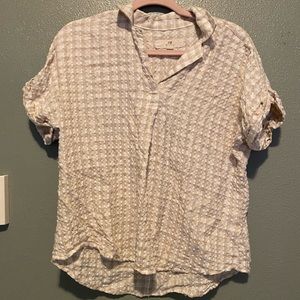 Neutral plaid shirt